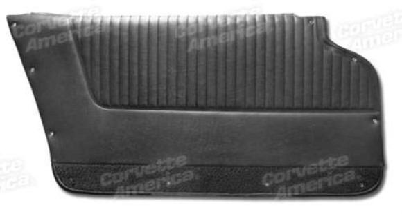 Door Panels. Black - Coupe - With Felt 63-64