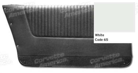 Door Panels. White With Black Carpet - Coupe - With Felt 64