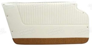 Door Panels. White With Saddle Carpet - Coupe - With Felt 64