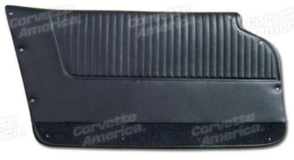 Door Panels. Dark Blue - Convertible - With Felt 63-64