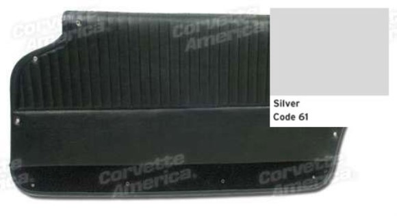 Door Panels. Silver With Black Carpet - Convertible - With Felt 64