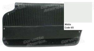 Door Panels. White With Black Carpet - Convertible - With Felt 64