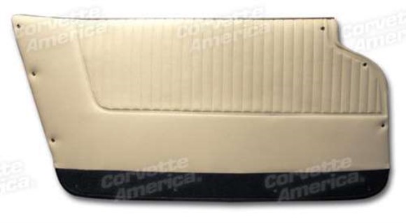 Door Panels. White With Dark Blue Carpet - Convert - With Felt 64