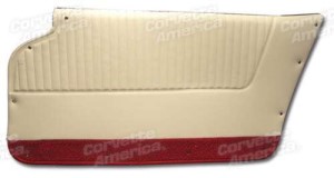 Door Panels. White With Red Carpet - Convertible - With Felt 64