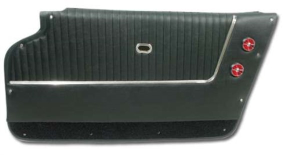 Door Panels. Black - Coupe - With Trim 63-64