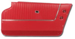 Door Panels. Red - Coupe - With Trim 63-64