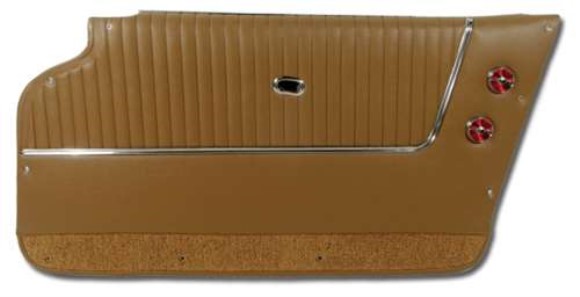 Door Panels. Saddle - Coupe - With Trim 63-64