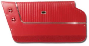 Door Panels. Red - Convertible - With Trim 63-64