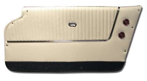 Door Panels. White With Dk Blue Carpet - Convertible - With Trim 64