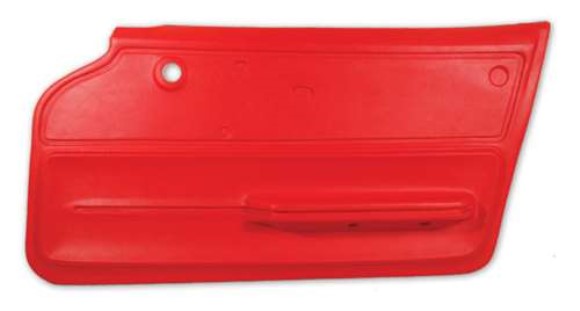 Door Panel. Red Coupe With Felt RH 65-66