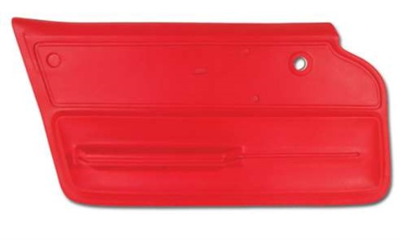 Door Panel. Red Convertible With Felt LH 65-66