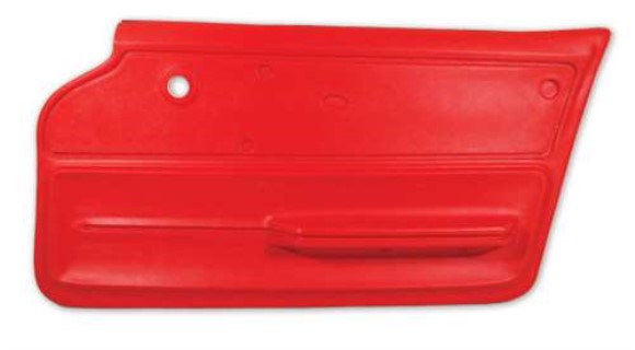 Door Panel. Red Convertible With Felt RH 65-66