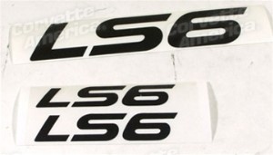 Fender & Bumper Decal Set. LS6 Black 01-04