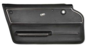 Door Panel. Black Coupe With Trim LH 65-66