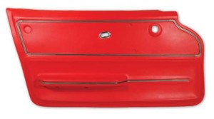 Door Panel. Red Coupe With Trim LH 65-66