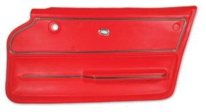 Door Panel. Red Coupe With Trim RH 65-66