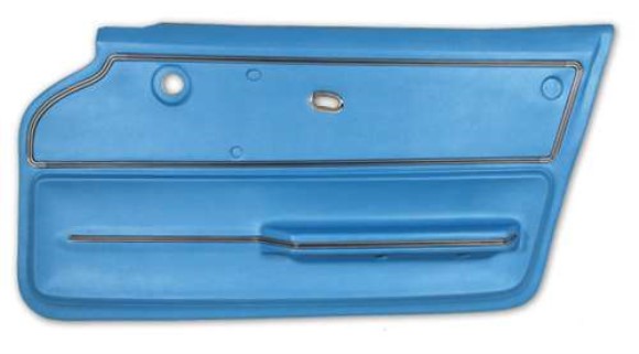 Door Panel. Bright Blue Coupe With Trim RH 65-66