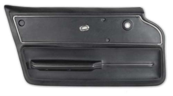 Door Panel. Black Convertible With Trim LH 65-66