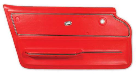 Door Panel. Red Convertible With Trim LH 65-66