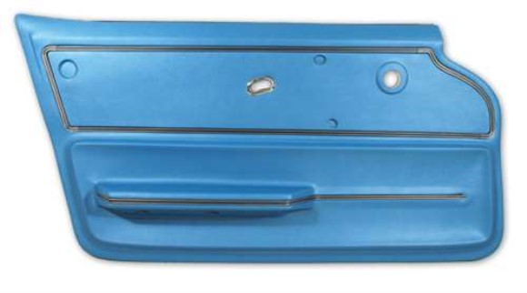 Door Panel. Bright Blue Convertible With Trim LH 65-66