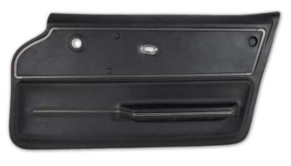 Door Panel. Black Convertible With Trim RH 65-66