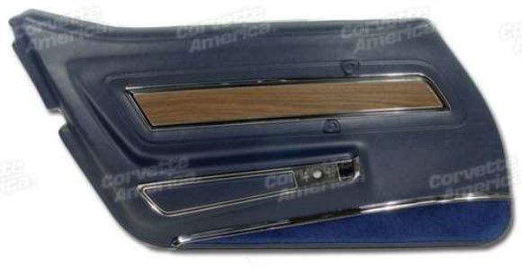 Door Panel. Dark Blue Deluxe LH 73-75