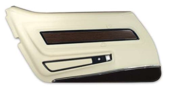 Door Panel. White With Dark Brown Carpet Deluxe LH 76