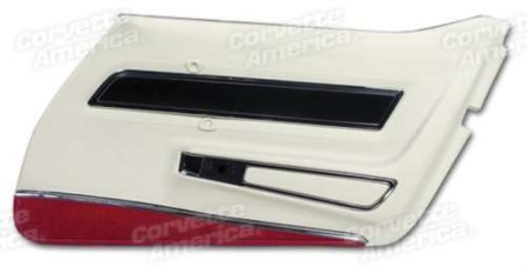 Door Panel. White Deluxe With Red Carpet RH 77