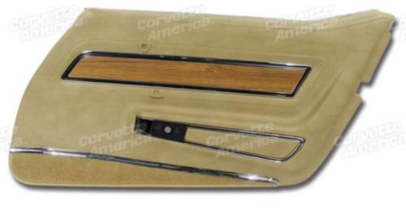 Door Panel. Buckskin Deluxe With Teak Insert RH 76