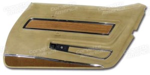 Door Panel. Buckskin Deluxe With Teak Insert RH 76