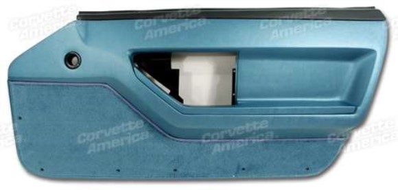 Door Panel. Blue Deluxe Coupe RH 86-89