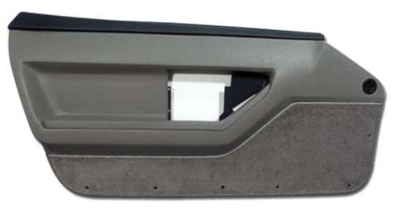 Door Panel. Gray Deluxe Convertible LH 88-89