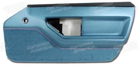 Door Panel. Blue Deluxe Convertible RH 86-89