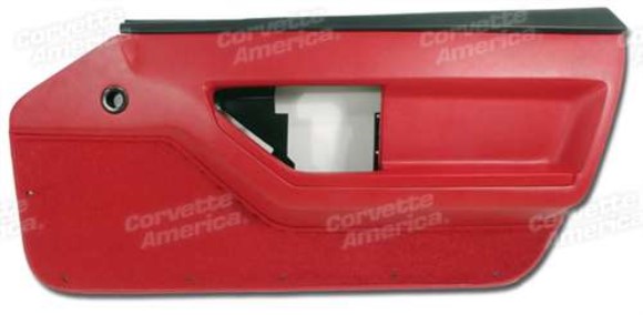 Door Panel. Red Deluxe Convertible RH 86-89