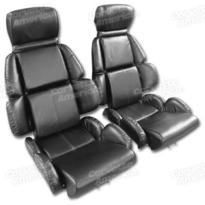 Mounted Leather Seat Covers. Black Standard 93