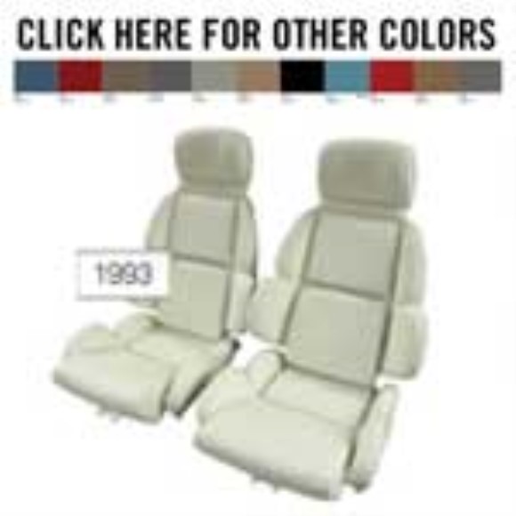 Mounted Leather Like Seat Covers. Black Standard 93