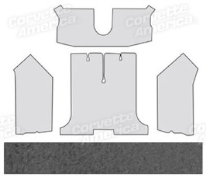 Rear Carpet. Gray Mass-Back Coupe 90-91