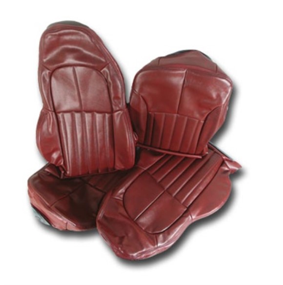 Leather Like Seat Covers. Red Standard 97-99