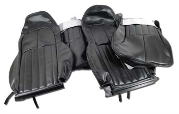 Leather Like Seat Covers. Black Standard 97-04