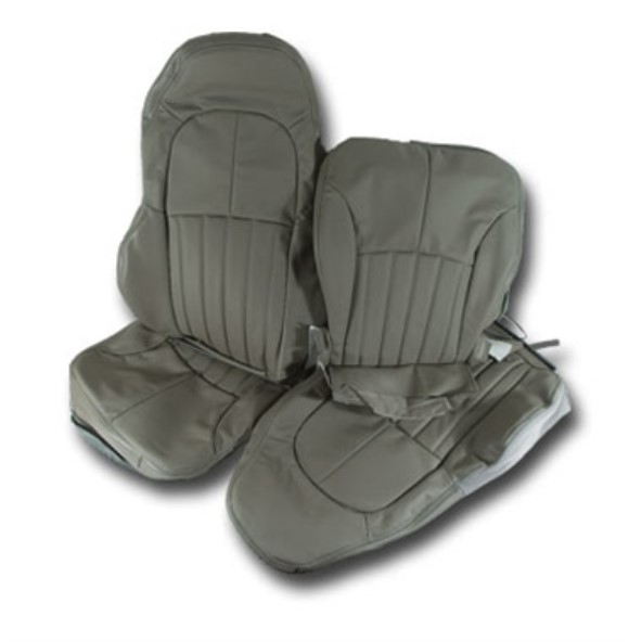 Leather Seat Covers. Gray Standard 97-04