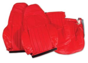 Leather Seat Covers. Torch Red Standard 00-04