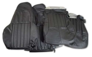 Leather Seat Covers. Black 100%-Leather Standard 97-04