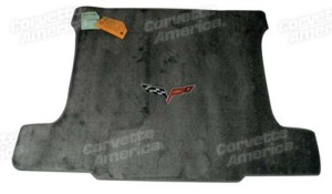 Gray Cargo Mat with C6 Logo - Coupe 05-13