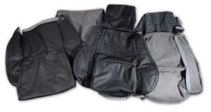 Leather Seat Covers. Black Standard No-Perforations 84-88