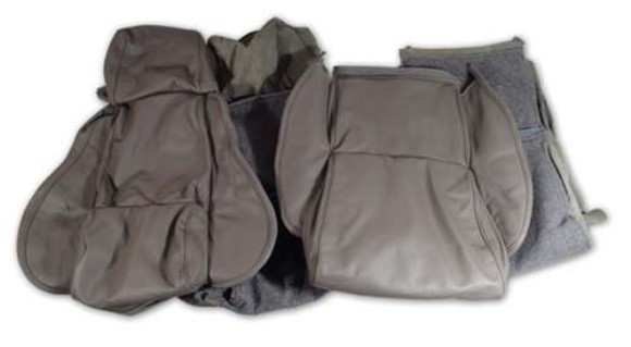 Leather Seat Covers. Gray Standard No-Perforations 88