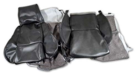 Leather Like Seat Covers. Graphite Standard No-Perforations 84-87