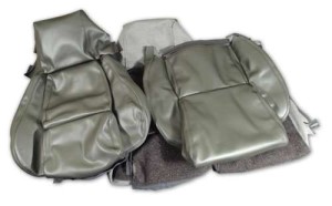 Leather Like Seat Covers. Gray Standard No-Perforations 84-87