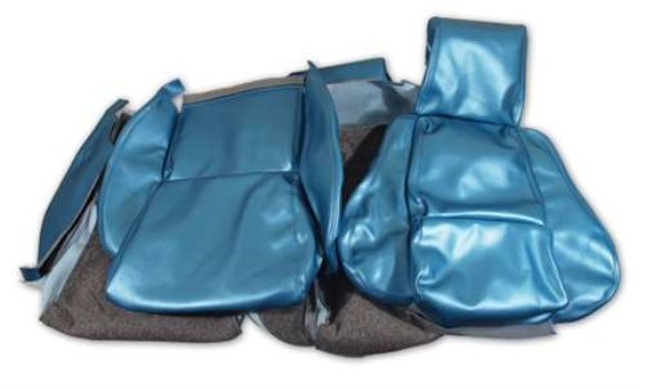 Leather Like Seat Covers. Blue Standard No-Perforations 86-88