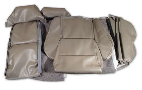 Leather Like Seat Covers. Gray Sport No-Perforations 88