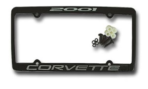 License Plate Frame. Corvette Black 01